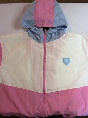 Men's Baseballism "Shutout" Retro Cotton Candy Colorblock Windbreaker Jacket